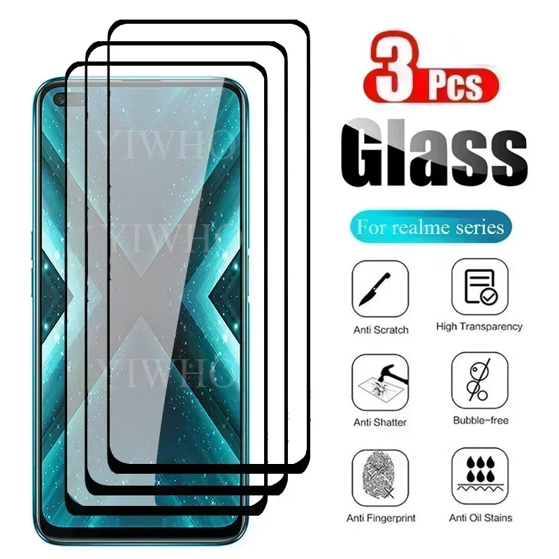 3pcs Tempered Glass for OPPO Realme X3 SuperZoom Screen Protector Realme X3 Super Zoom Protective Glass X 3 6 5 Pro 5i 6i Film