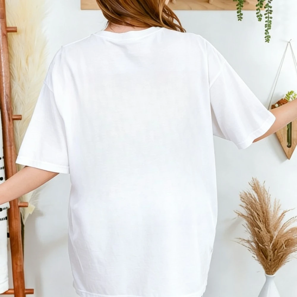 Cute Floating Otter Go with The Flow Graphic Tee Unisex Cotton T-Shirt Casual Short Sleeve Animal Lover Daily Streetwear Top