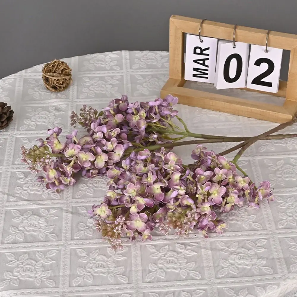 

Real Touch Artificial Lilac Flower Elegant Luxury Silk Lilac Flower Branch Handmade Fake Flower Balcony Decoration