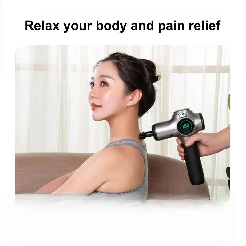 Electric Professional Massager Gun Deep muscle Massage for Pain Relief Body Relaxion Fascial Gun Fitness Equipment