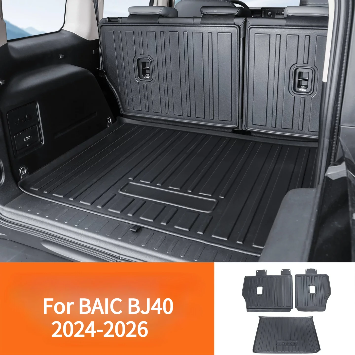 For BAIC BJ40 2024-2026 Cargo Liner Car Full TPE Trunk Mat Scratch-Resistant and Wear-Resistant Trunk Pad Car Interior Accessory