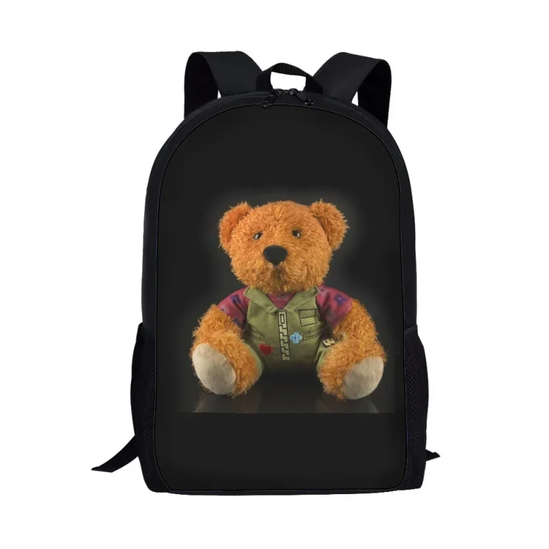 Cute Mini Bear Printing Backpack para crianças, Bookbag para mulheres e homens, Casual Shoulder Backpack, Student School Bag, Teenager Storage