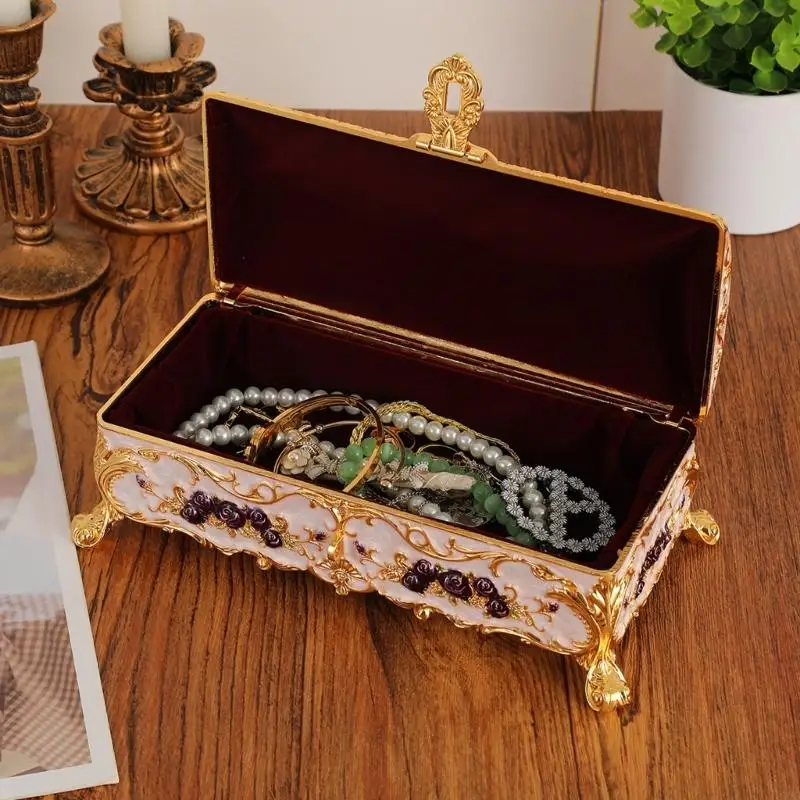 37ME Elegant Enamel Finish Jewelry Box For Women Stylish Home Decors Gift Rectangular Jewelry Box For Bangles And Chains