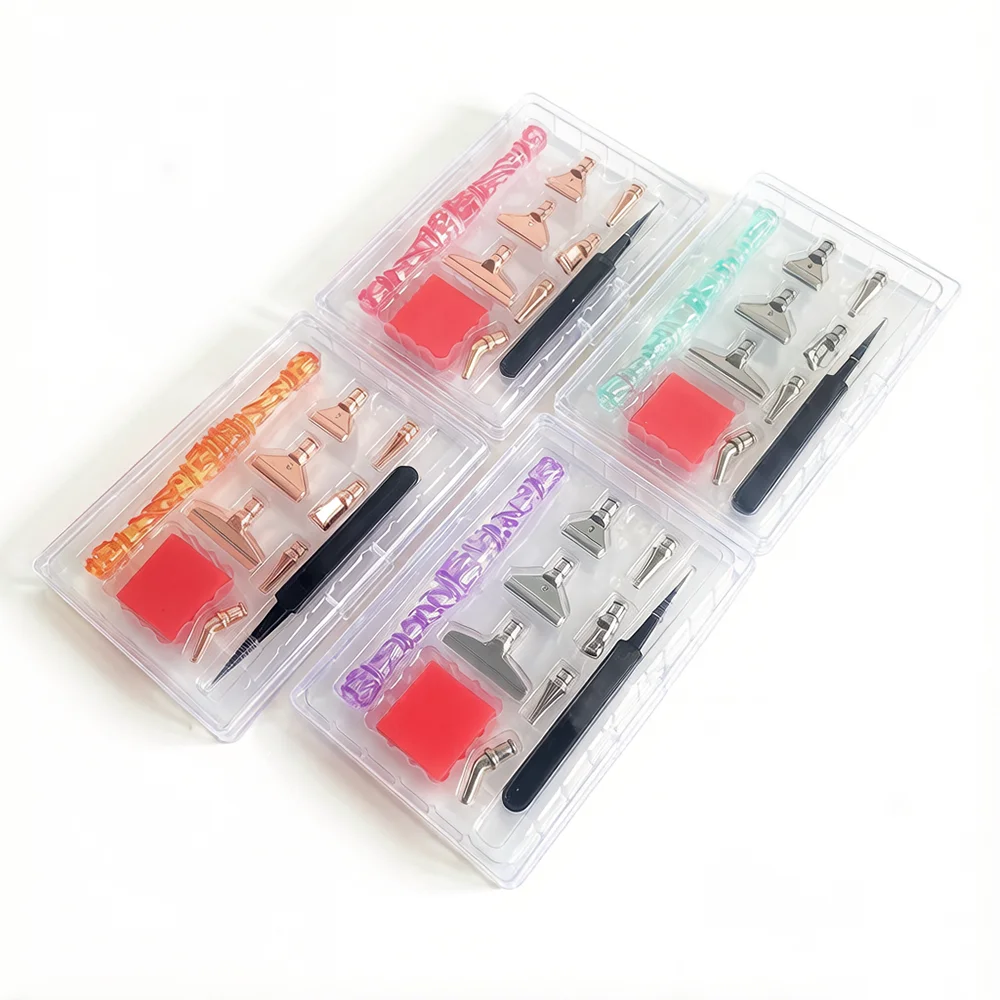Diamond Painting Accessories Kit with 7 Metal Tips, Pink Drill Pen, Red Wax, Tweezers for 5D DIY Diamond Embroidery Craft Tools