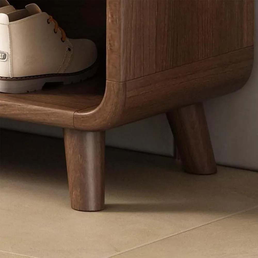 Lemari Sepatu Modern untuk Pintu Masuk: Penyimpanan Berdiri Bebas yang Ditingkatkan dengan Pintu dan Laci untuk Mengatur Sepatu