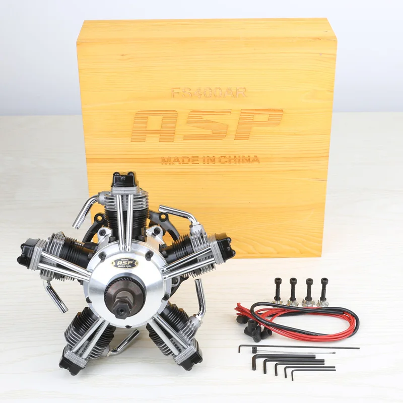 ASP FS400AR 12.8cc 5-Cylinder Radial 4-Stroke Glow Engine, for Ultimate Scale RC