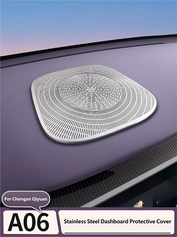 for-changan-qiyuan-nevo-a06-2026-2027-stainless-steel-car-accessories-dashboard-sound-speaker-audio-cover-trim