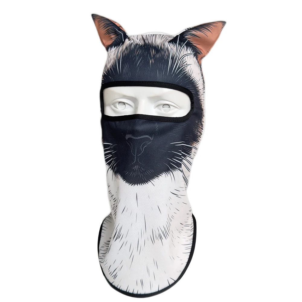 

Летняя маска для лица и шеи с 3D-принтом кошки, защита от УФ-излучения, дышащий быстросохнущий вкладыш для шлема для велоспорта и мотоциклов
