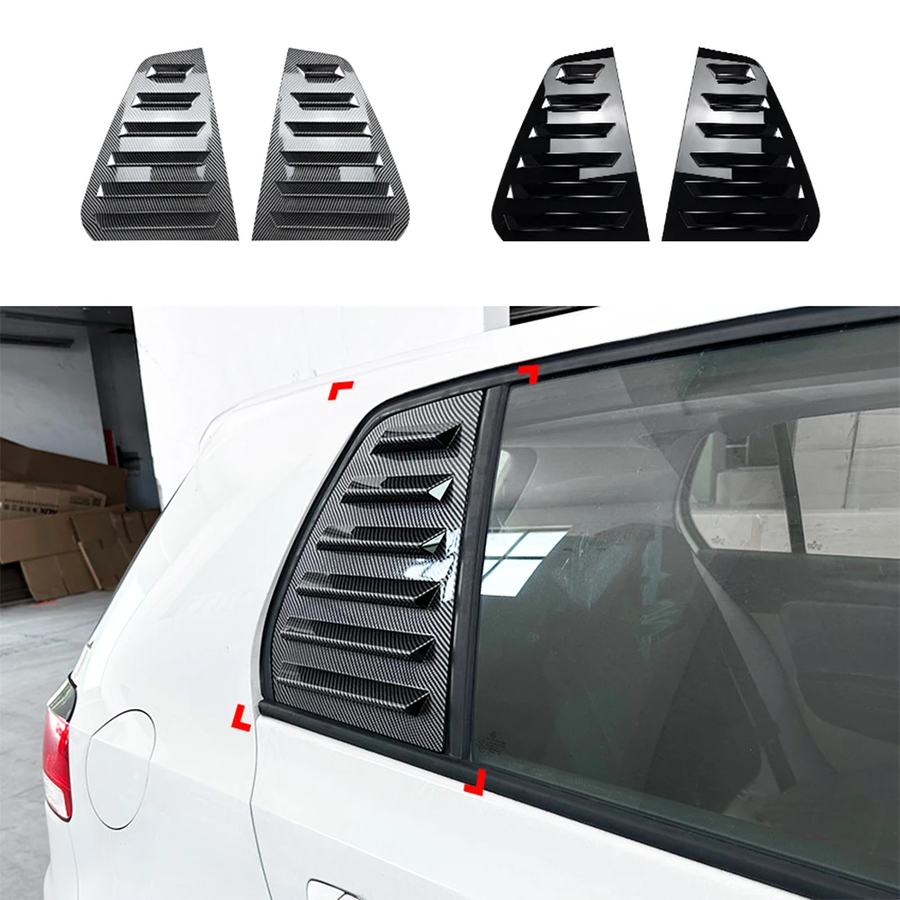 For VW Accessories Golf 6 MK6 GTI R GTD 2008 09 10 11 12 Car Rear Side Window Louver Air Vents Wind shield Decoration Cover