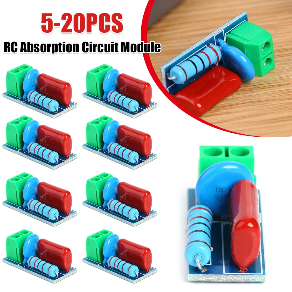 RC وحدة دائرة الامتصاص التتابع حماية الاتصال المقاومة عرام مجلس التيار المتناوب/تيار مستمر 5 فولت-400 فولت لوحة Snubber