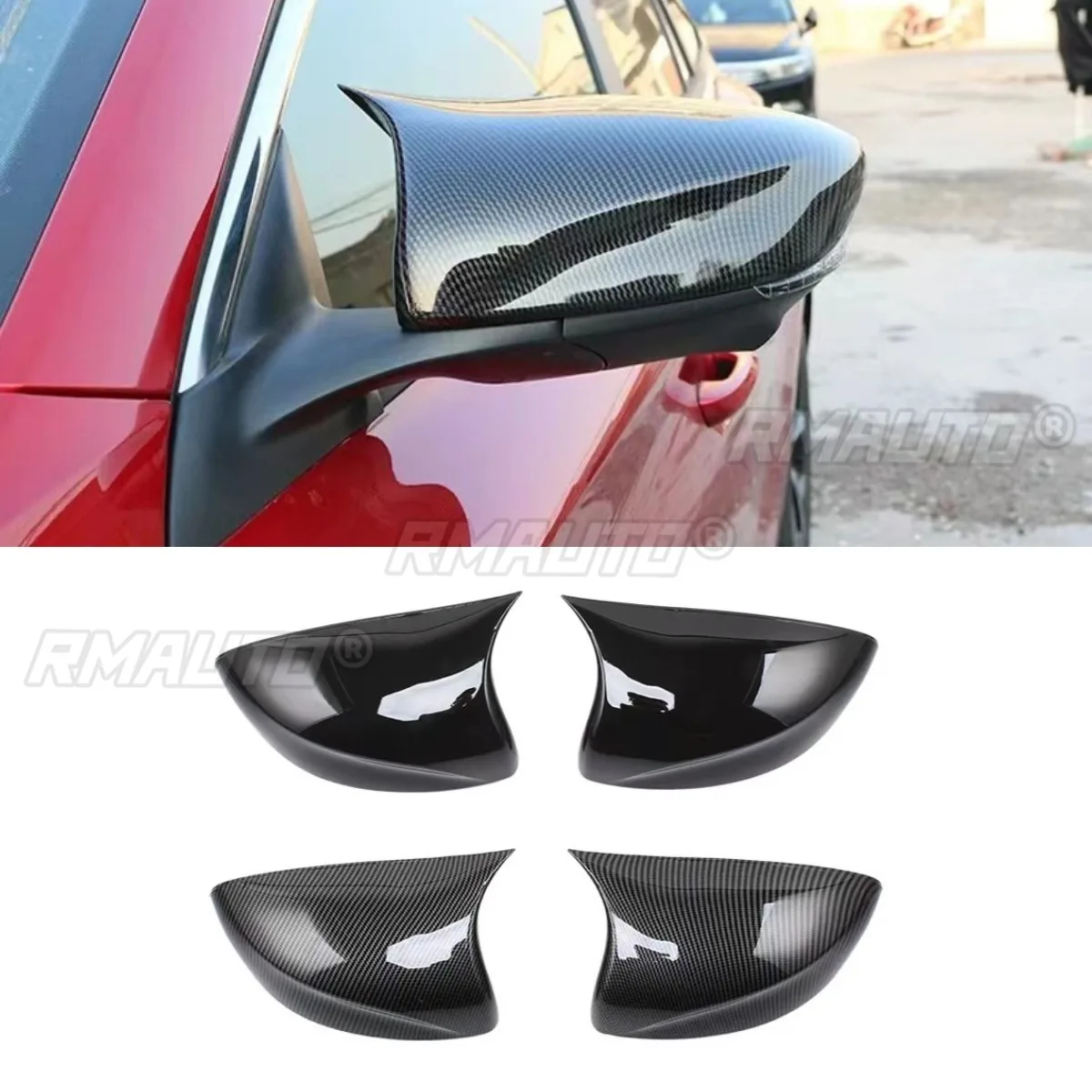 

Автомобильный чехол заднего вида, защитный чехол для бокового зеркала, колпачки для зеркал, совместимые с MG5 2021-2024, комплект кузова, автомобильные аксессуары