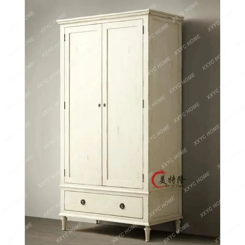 XX country solid wood wardrobe retro two-door locker