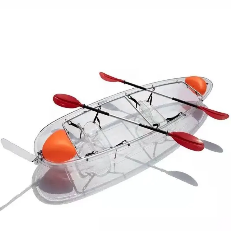 

Canoe transparent boat on water
