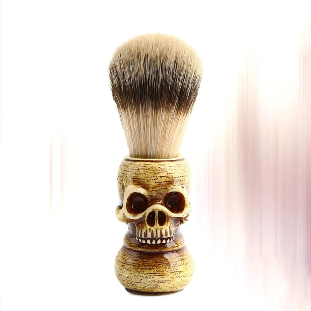 

Men's Beard Brush Skull Head Man Shaving Bristles Grooming Tool