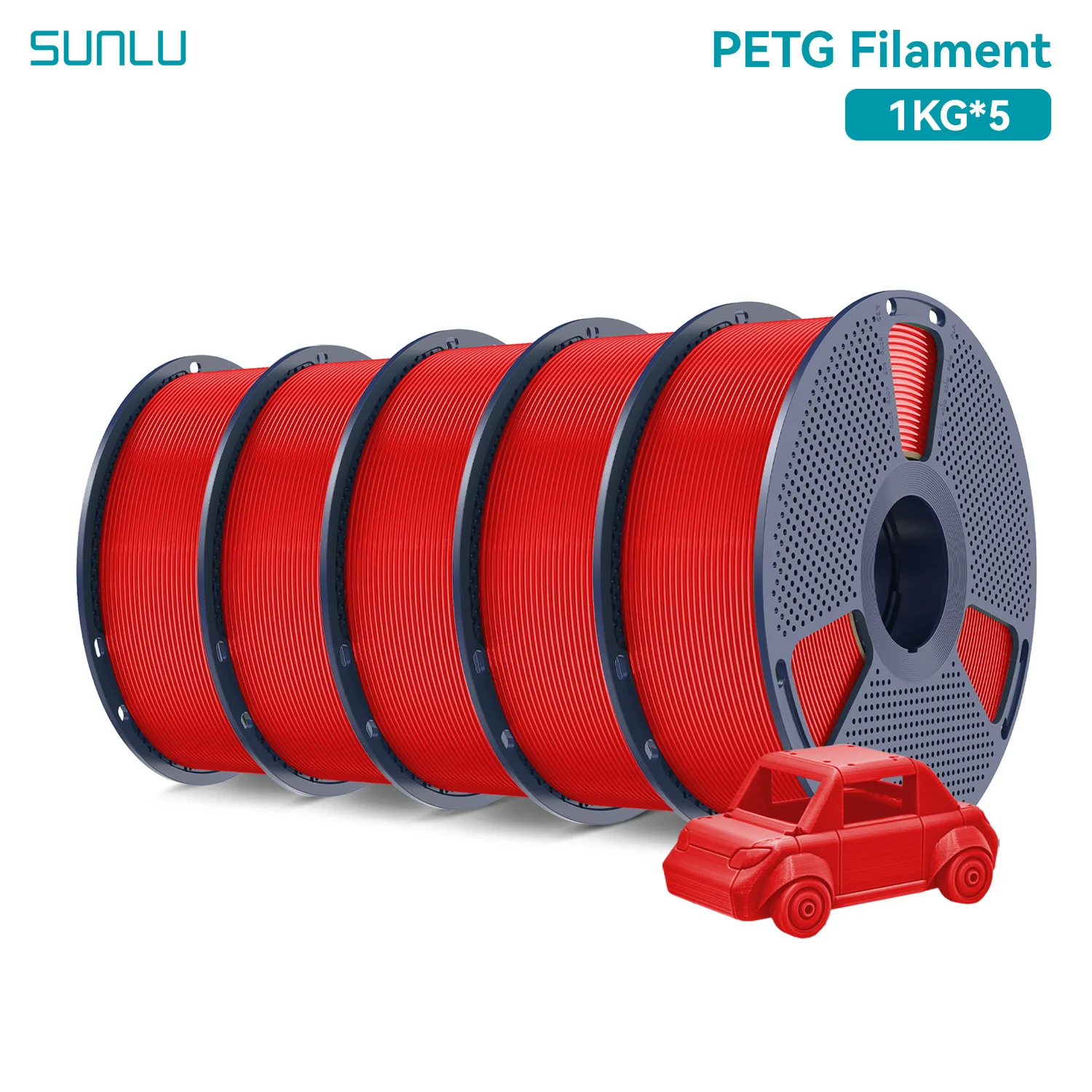 SUNLU PETG 1KG/2KG/3KG/5KG/10KG 3D-Drucker Filament 1,75mm Hohe Transparenz Toleranz +/-0,02mm DIY-Druck Lieferung 1-7 Tage