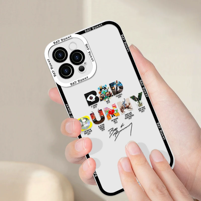 حافظة هاتف شفافة لهاتف آيفون 16 برو ماكس 15 14 13 12 11 Mini X XR XS SE2 7 8 14Plus DTMF Debí Tirar Mais Fotos غطاء ناعم على شكل أرنب سيئ