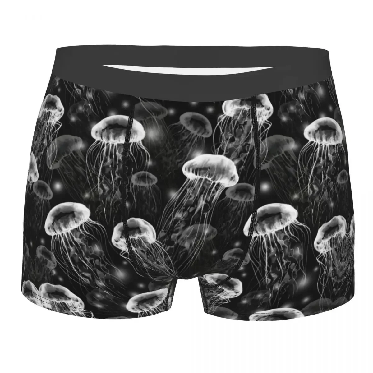 Magical Watercolor Jellyfish Men's Underwear Boxer Shorts Panties Sexy Soft Underpants for Homme Plus Size