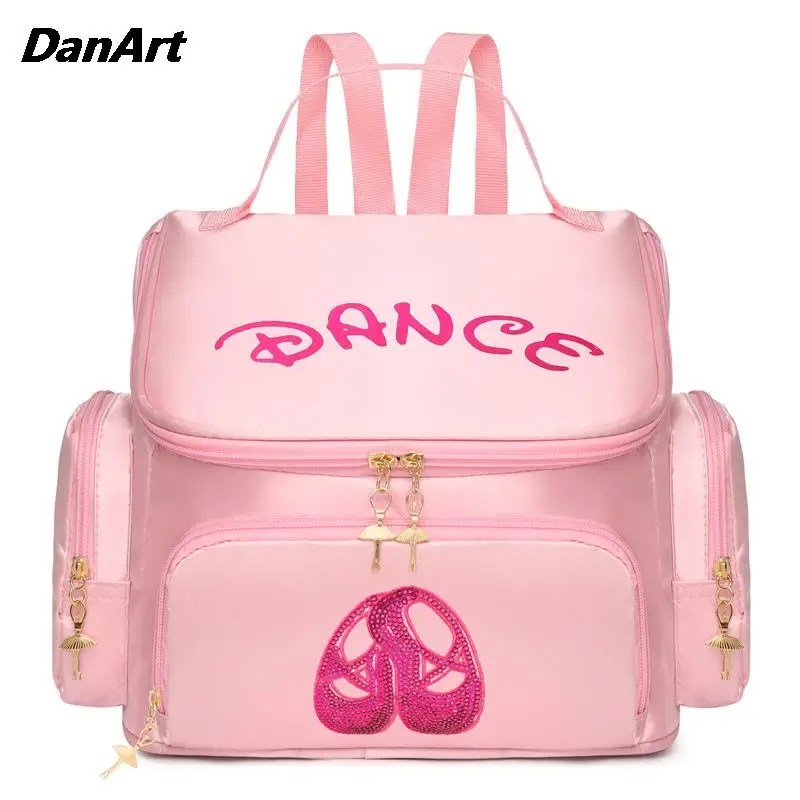 Kids Dance Backpack Duffel Bags Kids Latin Ballet  Dance Storage Bag Dance Shoulder Bag Children Handbags Student School Bag