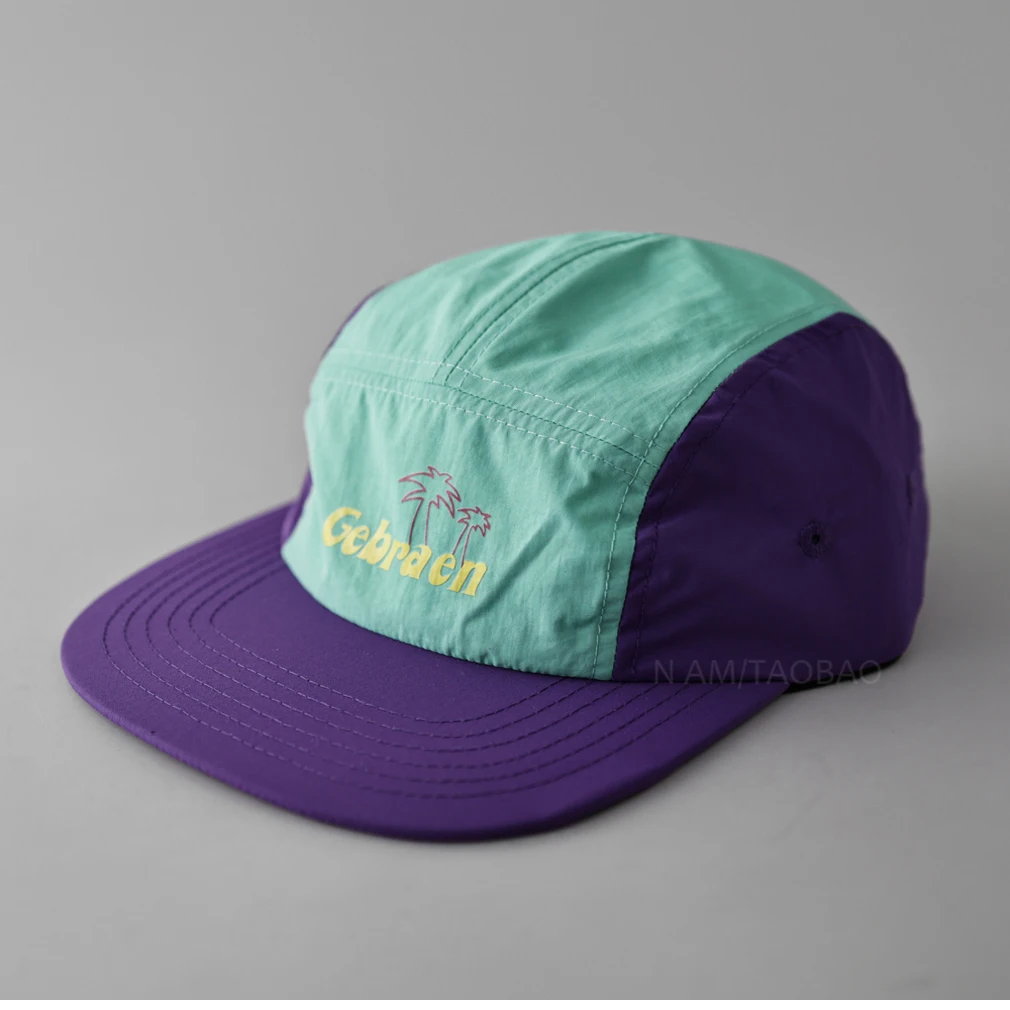Quick-drying Thin Offset Printing Letter Color Matching Flat-brimmed Baseball Cap for Men and Women Fashion Personality Sun Cap