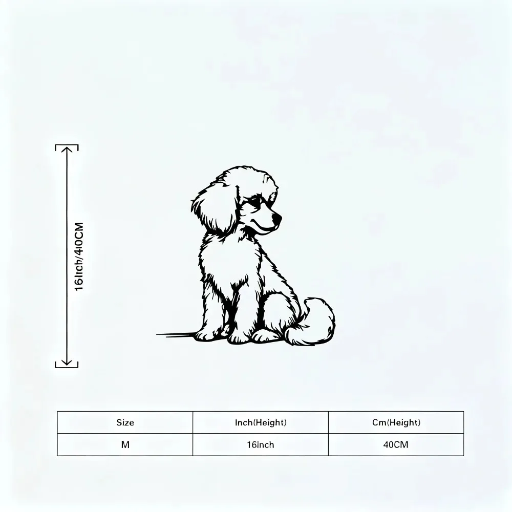 CIFBUY Brand Metal Poodle Wall Art Cute Iron Decor Pet Lover Gift