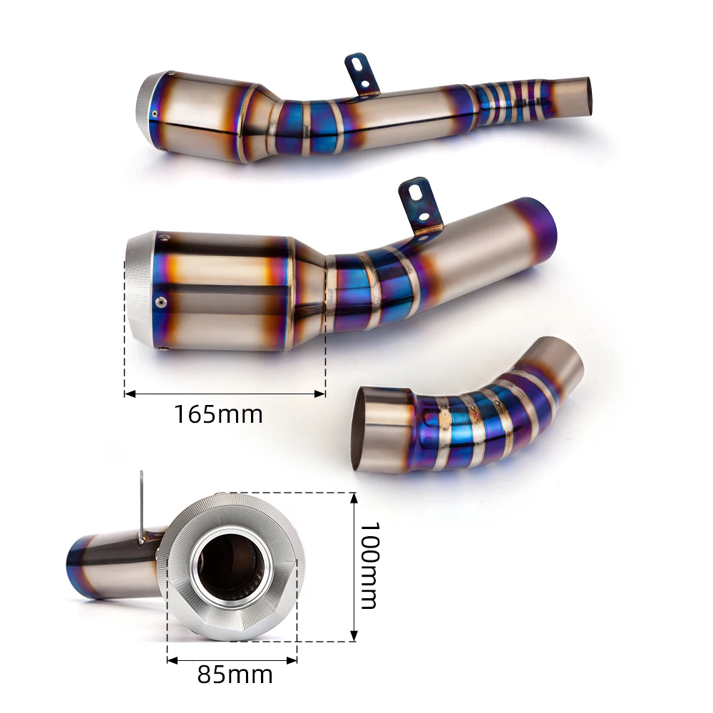 For (2009-2010) High performance ZX-6R titanium alloy motorcycle exhaust pipe Slip On Line (Titanium)