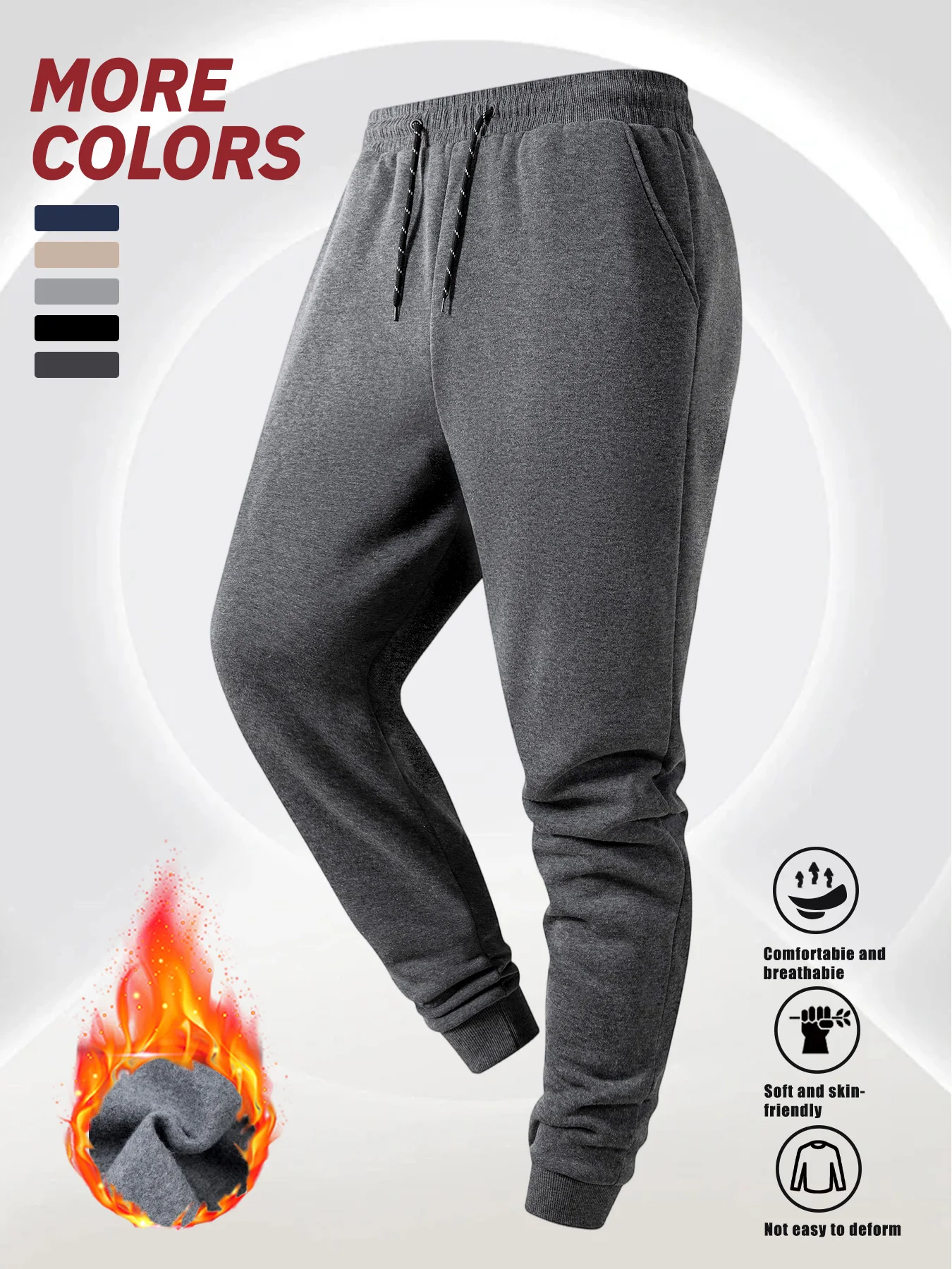 

New Jogging Sports Pants Men's Daily Casual Sweatpants Solid Color the Four Seasons Jogger Trousers Versatile Men's Clothing