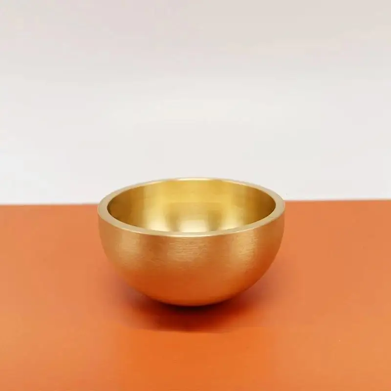 Brass Singing Bowl Sanskrit Yoga Meditation For Sound Handmade Healing Stress Relief Buddha Mindfulness Instrument