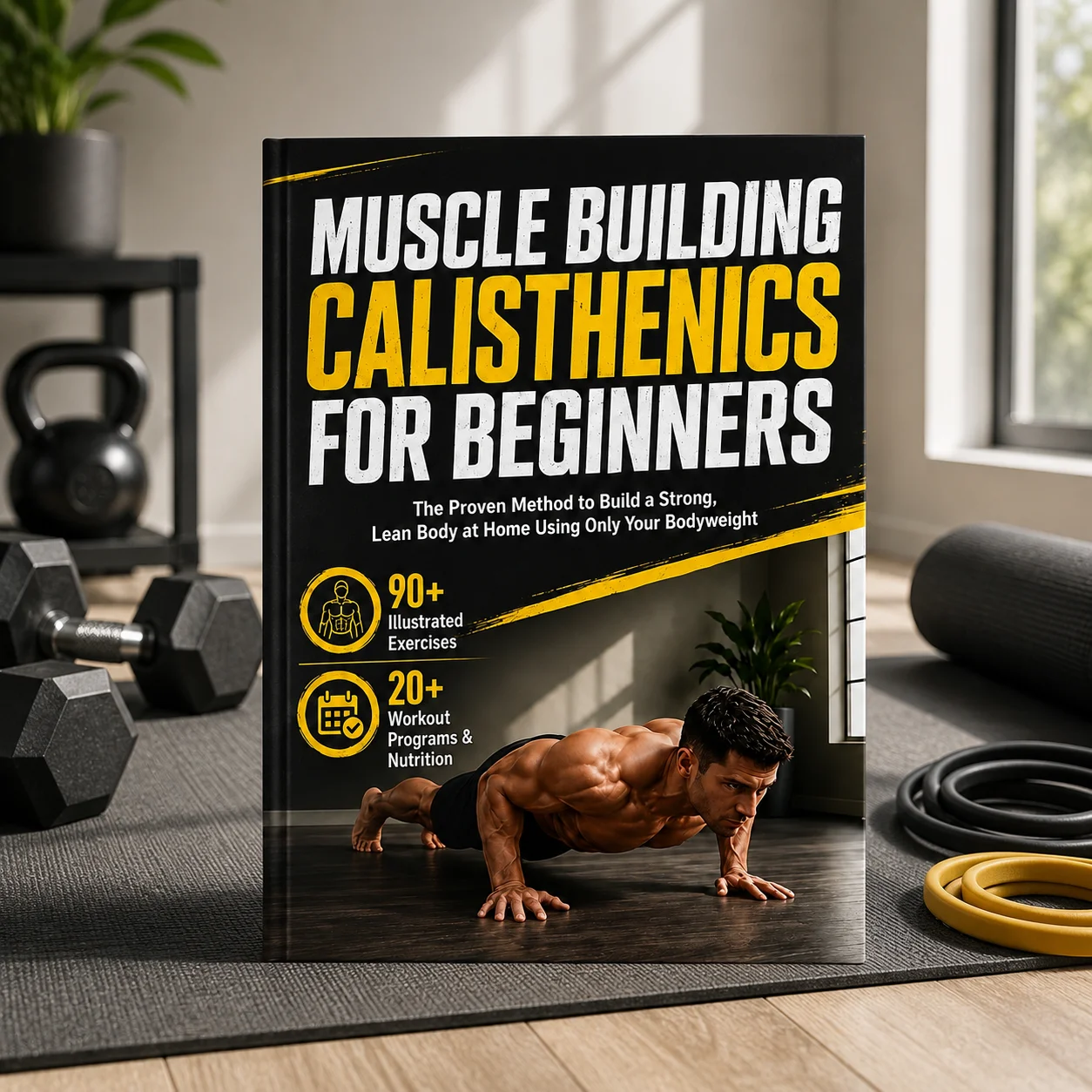 A4 Self Weight Fitness Training Guide, Beginner's Exercise Manual for Home and Outdoor Muscle Building and Shaping