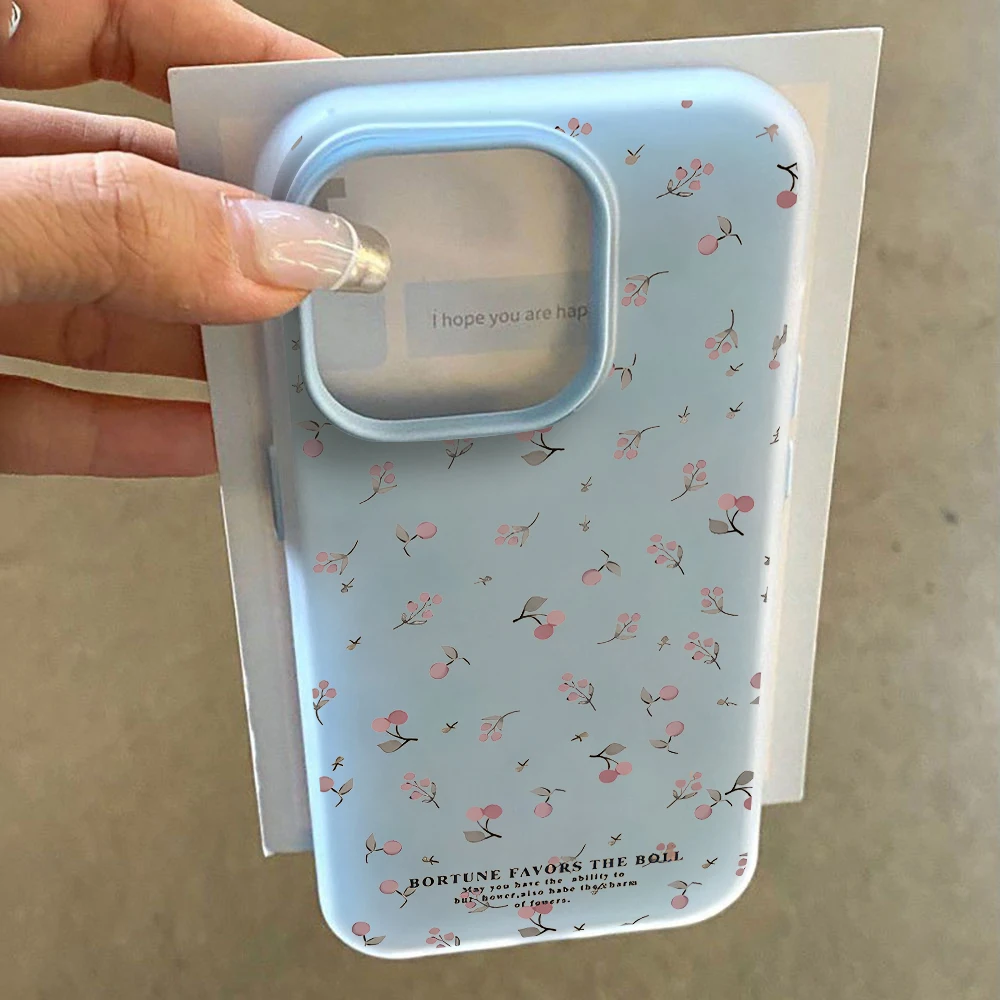 Für iPhone 17 15 16 14 Pro Max Hülle Plus Retro Einfache Blumenmuster-Abdeckung Für iPhone 13 11 12 ProMax XS XR XS 8 Plus Bonbonfarben Hüllen – Detail 2