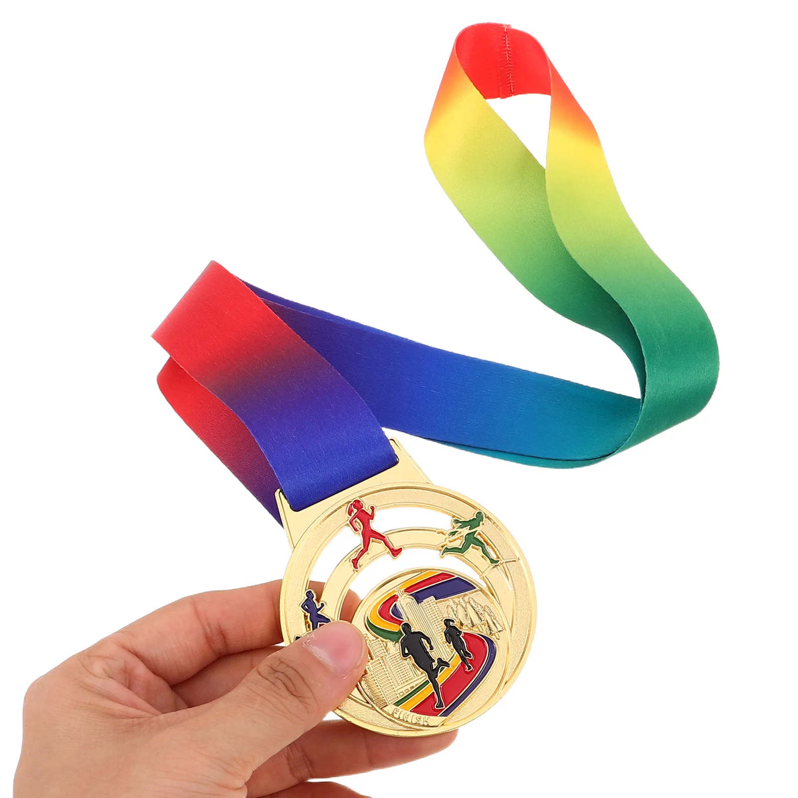 

Медаль спортивного достижения Медаль из цинкового сплава для бега для соревнований на открытом воздухе Марафонские награды Медали на шейный ремешок для призов