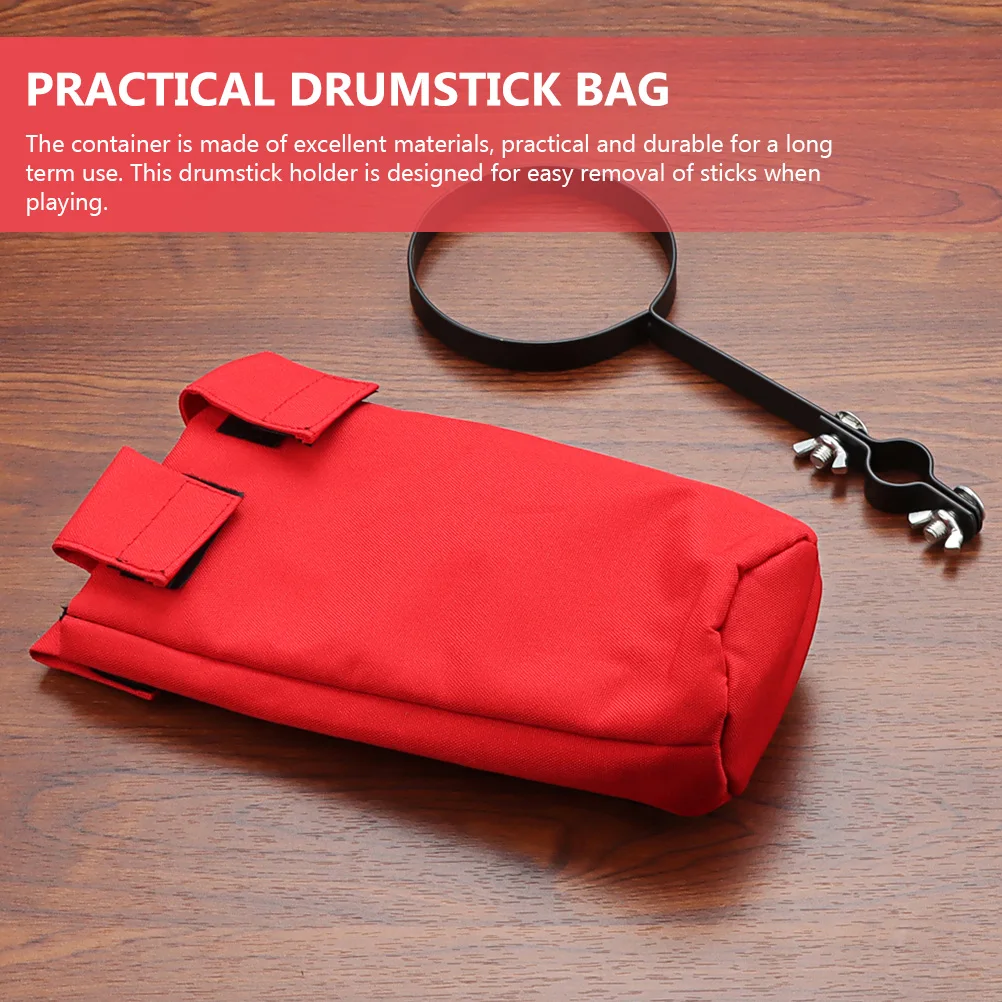 

Drum Stick Storage Bag Hanging Drumstick Bags with Shoulder Strap Universal Sticks Holder Portable Drumsticks