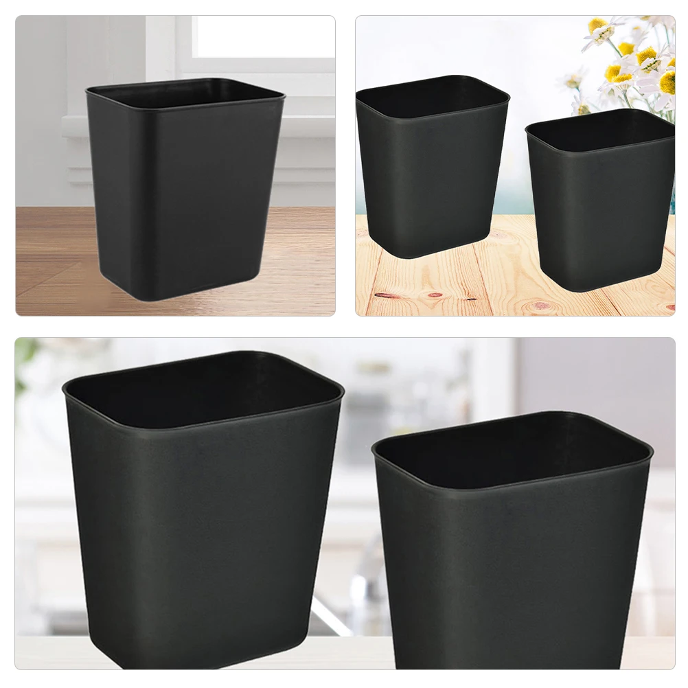

2Pcs Household Trash Can Modern Simple Design Thickened Plastic Waste Basket for Indoor Outdoor Use Bathroom Kitchen Living Room