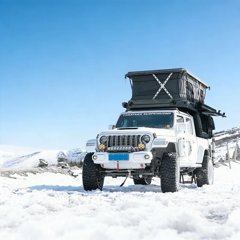 Winter Snow Ground Waterproof Rv Camper Off Grid Overland Travel Slide on Mobile Caravan Truck Camper for Pickup