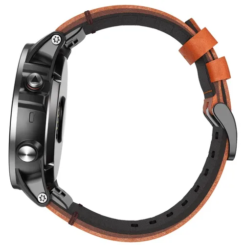 Imagen 2 del producto ANBEST-Correa de reloj de 26mm para Garmin Fenix 7X/6X Pro/6X/5X/5X Plus, correa de cuero genuino de 22mm para Fenix 6/6 Pro/5/7