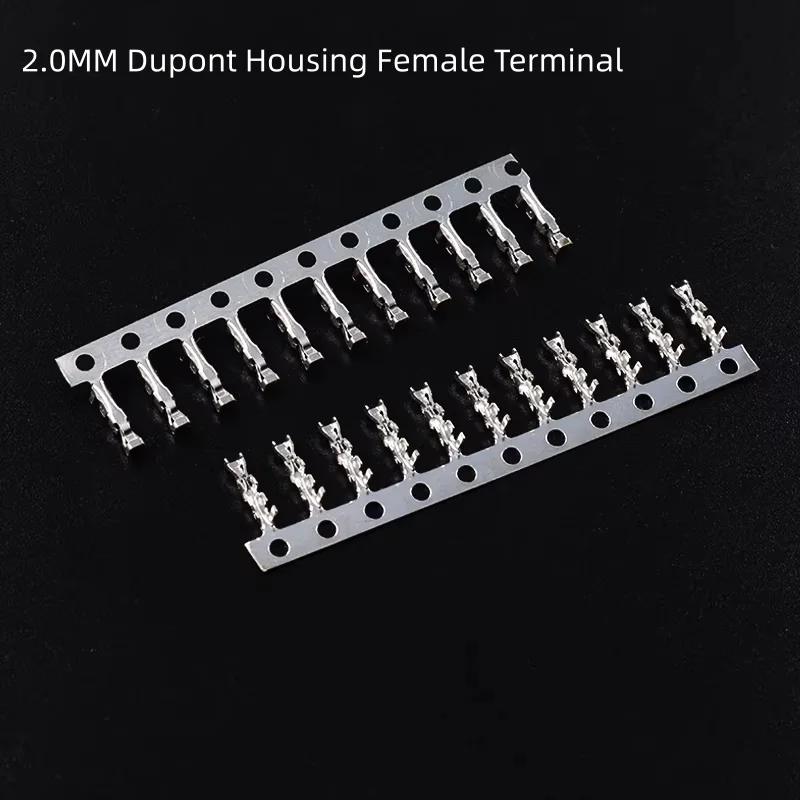100PCS 2.0mm Double Row Dupont Female Plug Insertion Pins 2MM Pitch Single Row Dupont Housing Female Terminal