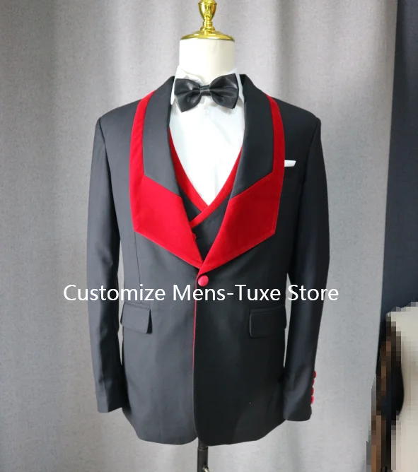 2023 Luxury Blazer Men Suits Terno Wedding Groom Three Piece Jacket Pants Vest Formal  Waistcoat Elegant Costume Hombres