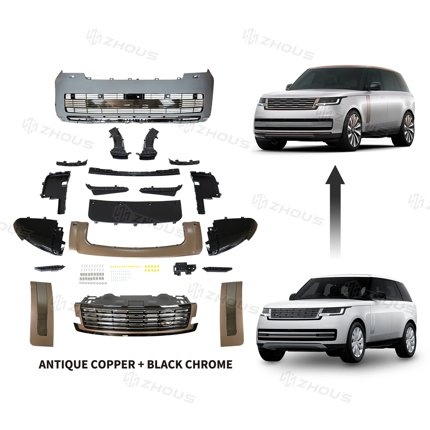 

Zhous Design Auto Parts: Newly Designed and Modified SV Front Bumper for Land Rover Range Rover Vogue 2023, 2024, 2025