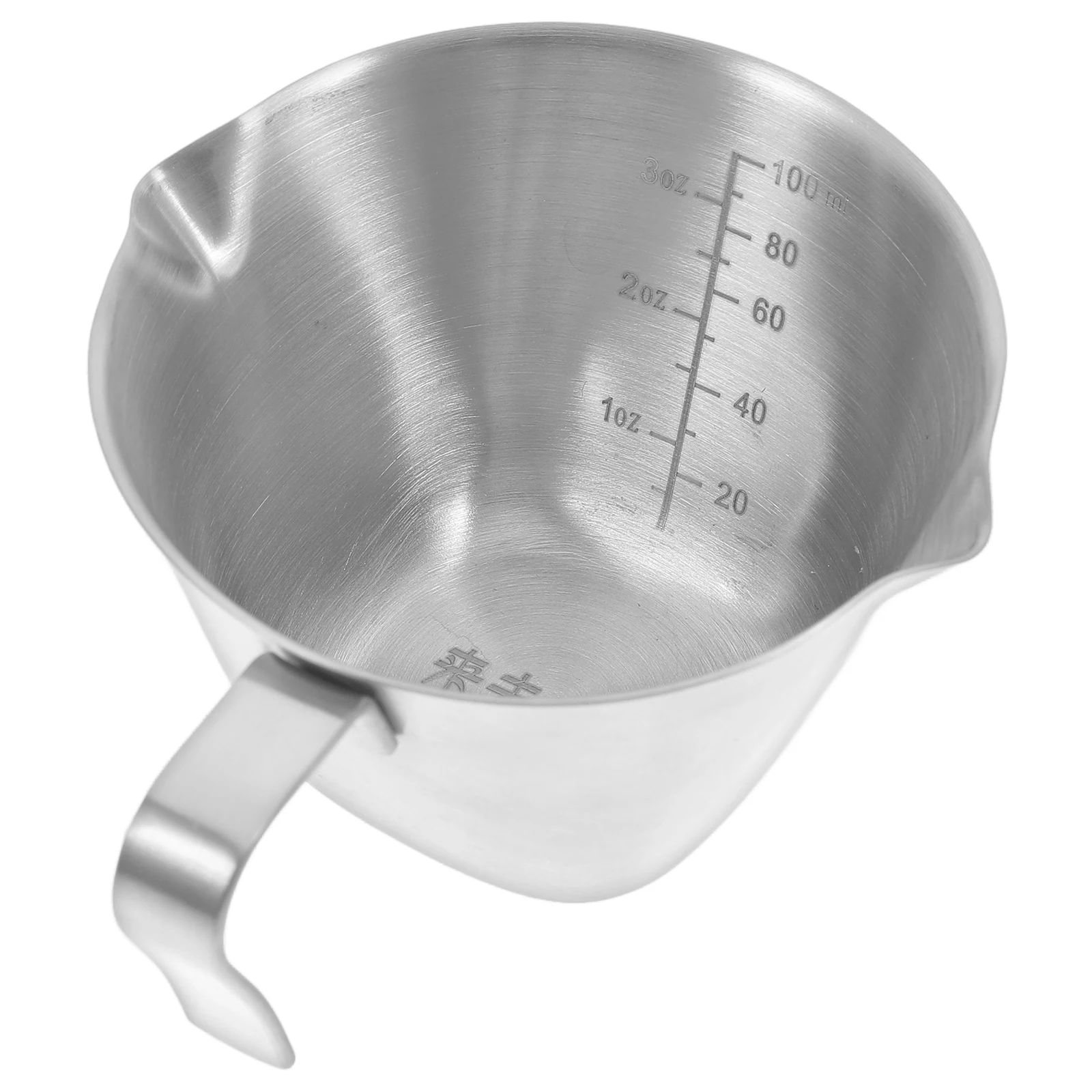 

Stainless Steel Espresso Measuring Cup Double Spouts Ergonomic Handle Portable Coffee Pouring Cup For Home Office Travel