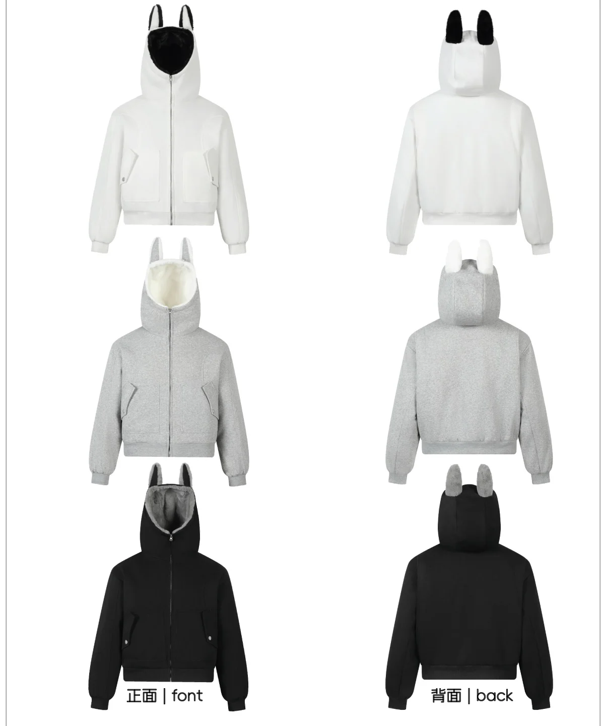 American Retro Cartoon Zipper Hoodie Winter Warm Thick Fashion Trendy Stylish Loose Casual Jacket for Men