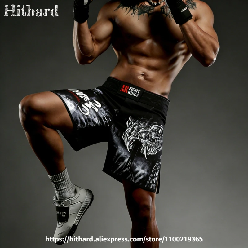 Comfortable MMA Fight Shorts Men Women Kickboxing Shorts BJJ Jiu Jitsu Grappling Training Shorts Breathable Martial Arts Trunks