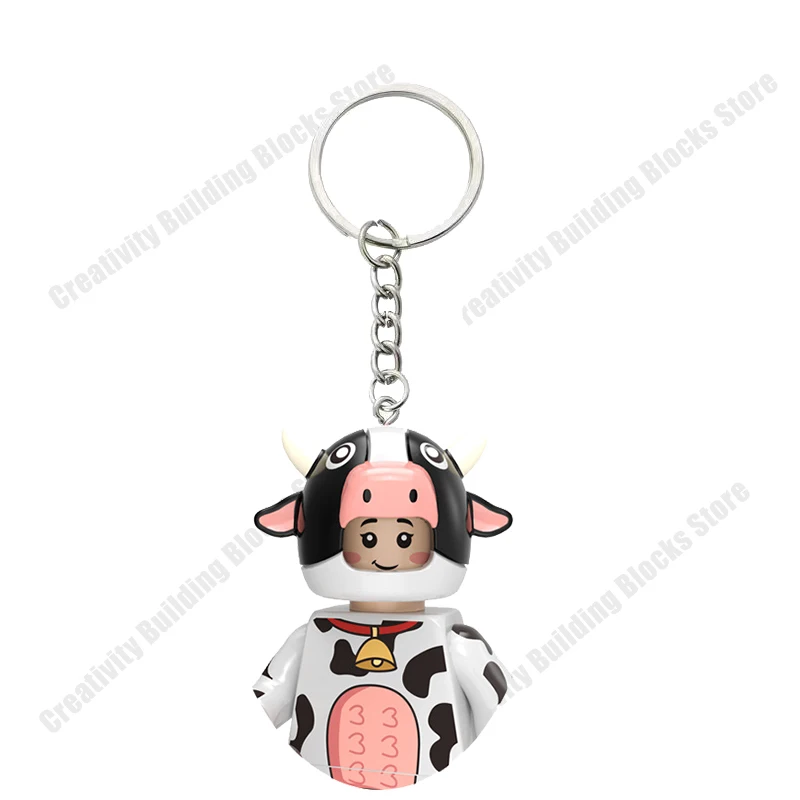 2pcs/set hot selling keychain couple series girl boy 3D model DIY building block toy model children\'s toy gift