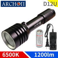 Archon D12u Rotating Zoom Diving Flashlight Lights Blue Red Photography Lighting Torch Underwater 60m Dive Spotlight Flashlight