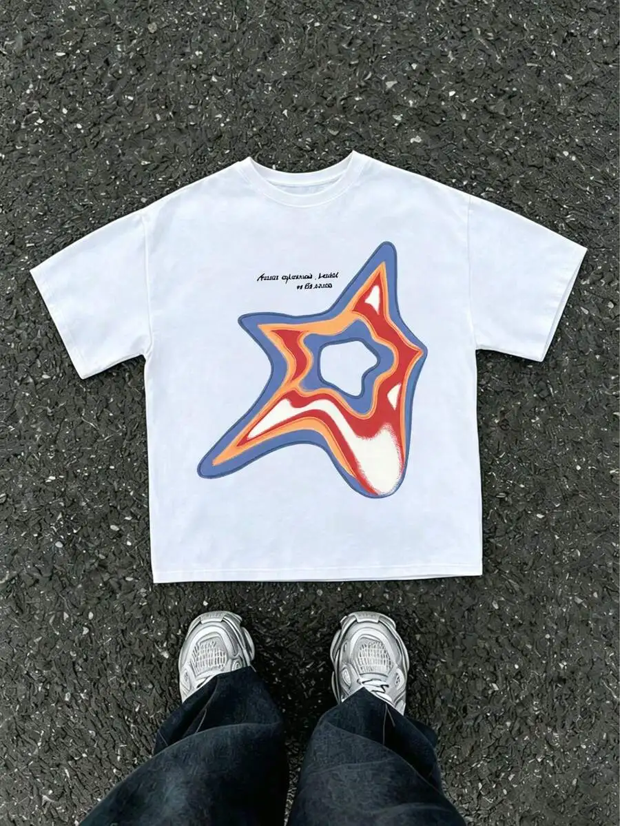 Tween Boy Cotten Clothes,Y2K-Inspired Letter Print T-Shir-Perfect For Spring/Summer/Fall,Fashion, Streetwear, Unisex, Men, Women