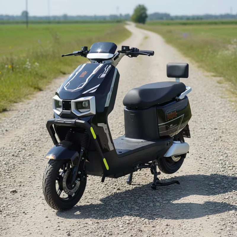Adult electric scooter with disc brakes and powerful motor