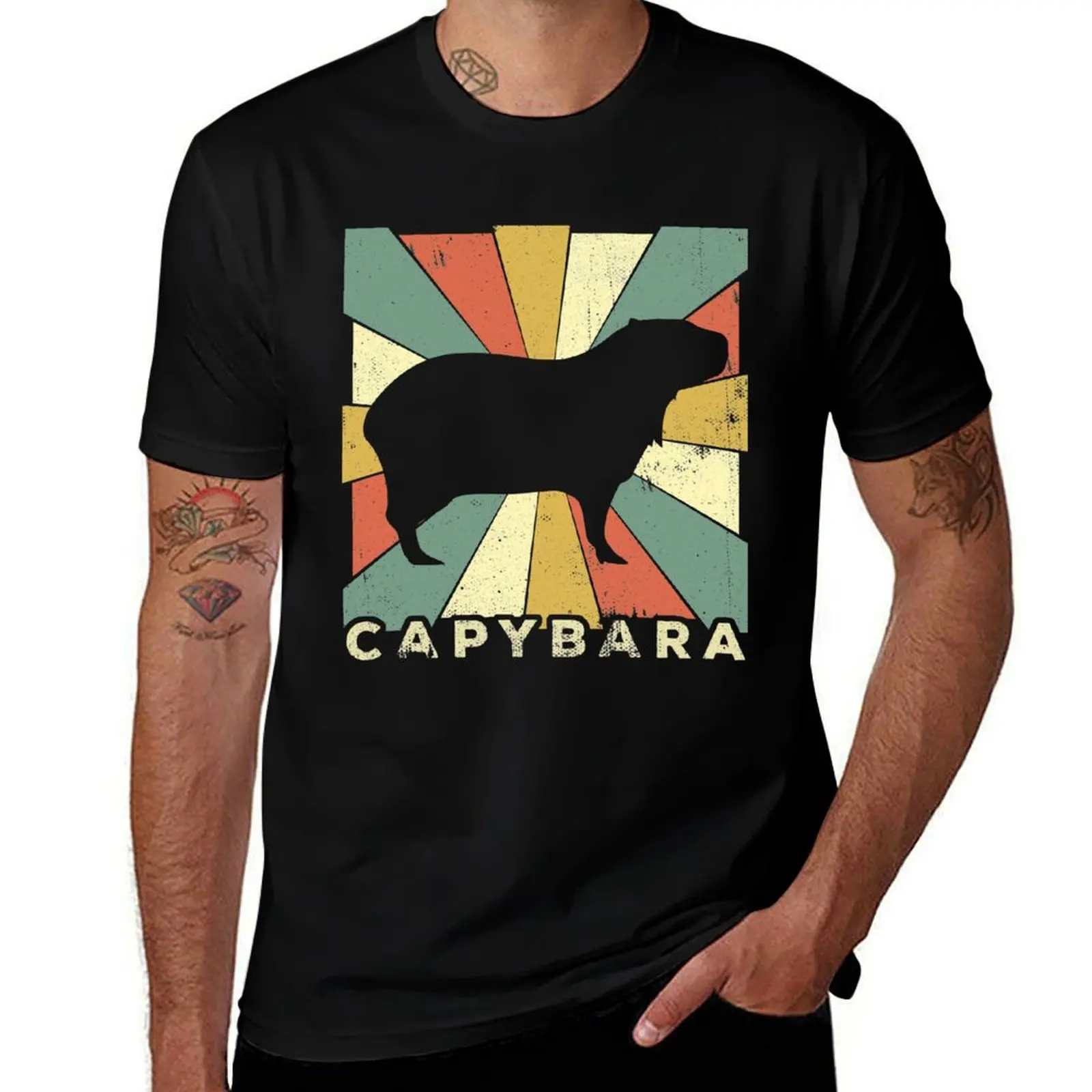 

Classic Capybara Lover Vintage Retro Animal T-Shirt cotton t shirts high quality t shirts designer man t shirt summer T-Shirt