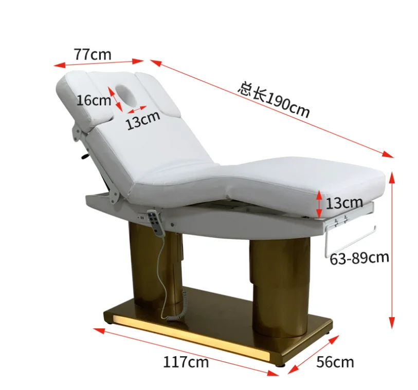 

Modern Luxurious 3/4 Motors Adjustable Salon Shop Spa Treatment Electric Massage Table Facial Cosmetic Beauty Bed