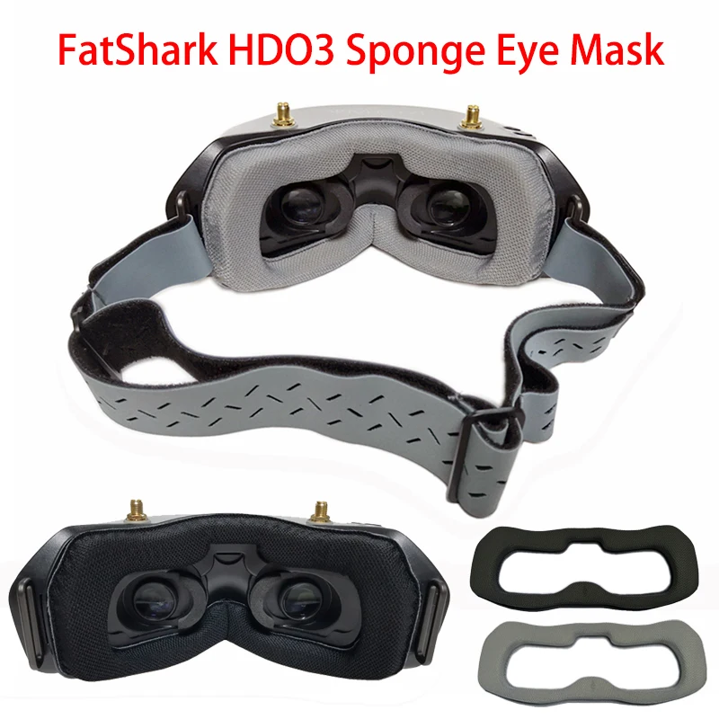 Per FatShark HDO3 FPV Googles spugna schiuma maschera per gli occhi sostituzione occhiali frontalini pannello Lint Pad Anti Light Leakage accessori