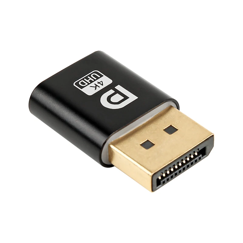 DUNIPlug-ÉLiban ateur fantôme sans sauna EDID, Displayport 4K, accessoires de bureau pour PC, carte vidéo de plongée, adaptateur d'affichage virtuel DP