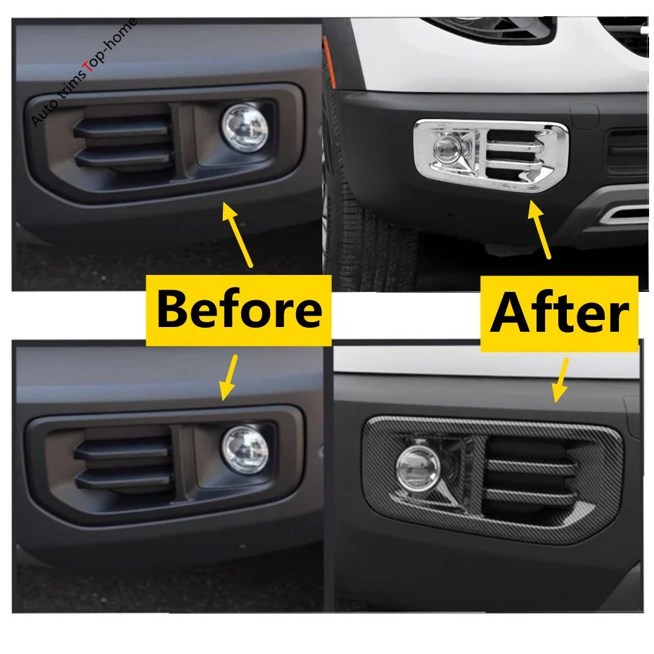 

Car Styling Front Rear Fog Lights Lamps Eyelid Eyebrow Cover Trim For Haval Dargo 2021 2022 ABS Chromium Accessories