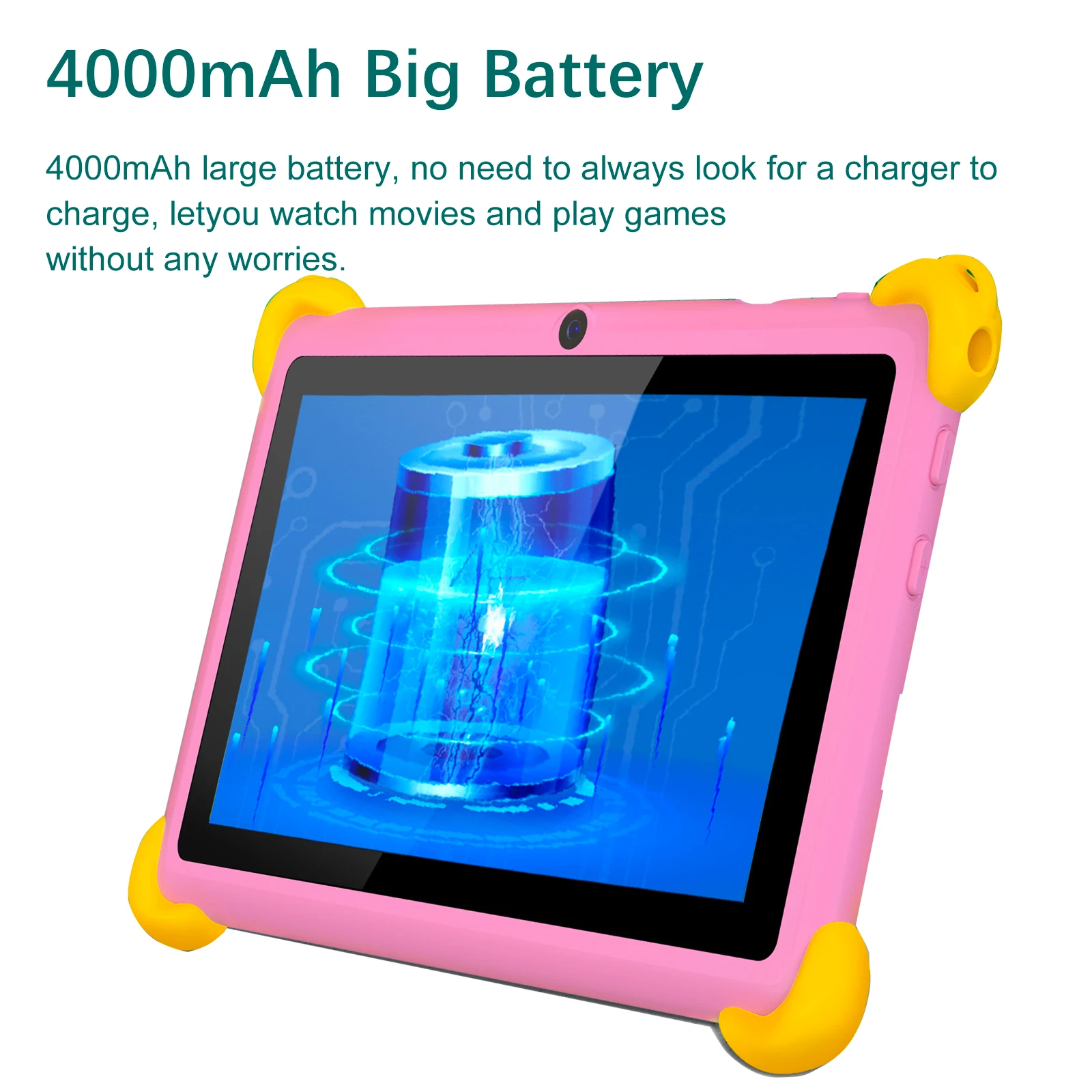 5G Wi-Fi 7 inch kindertablet 4 GB RAM 64 GB ROM 4000 MAH batterij Dubbele camera Kinderen Android 13 Cadeau Kinderen leren wifi-tablets PC